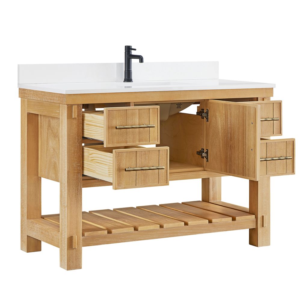 Paris 48" Free-standing Single Bath Vanity in Acacia Classic Grey