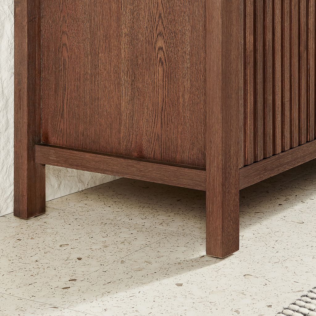 Shenzhen 30" Single Sink Bath Vanity in Aged Dark Brown Oak