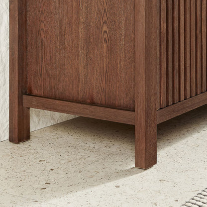 Shenzhen 30" Single Sink Bath Vanity in Aged Dark Brown Oak