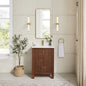 Shenzhen 24" Single Sink Bath Vanity in Aged Dark Brown Oak