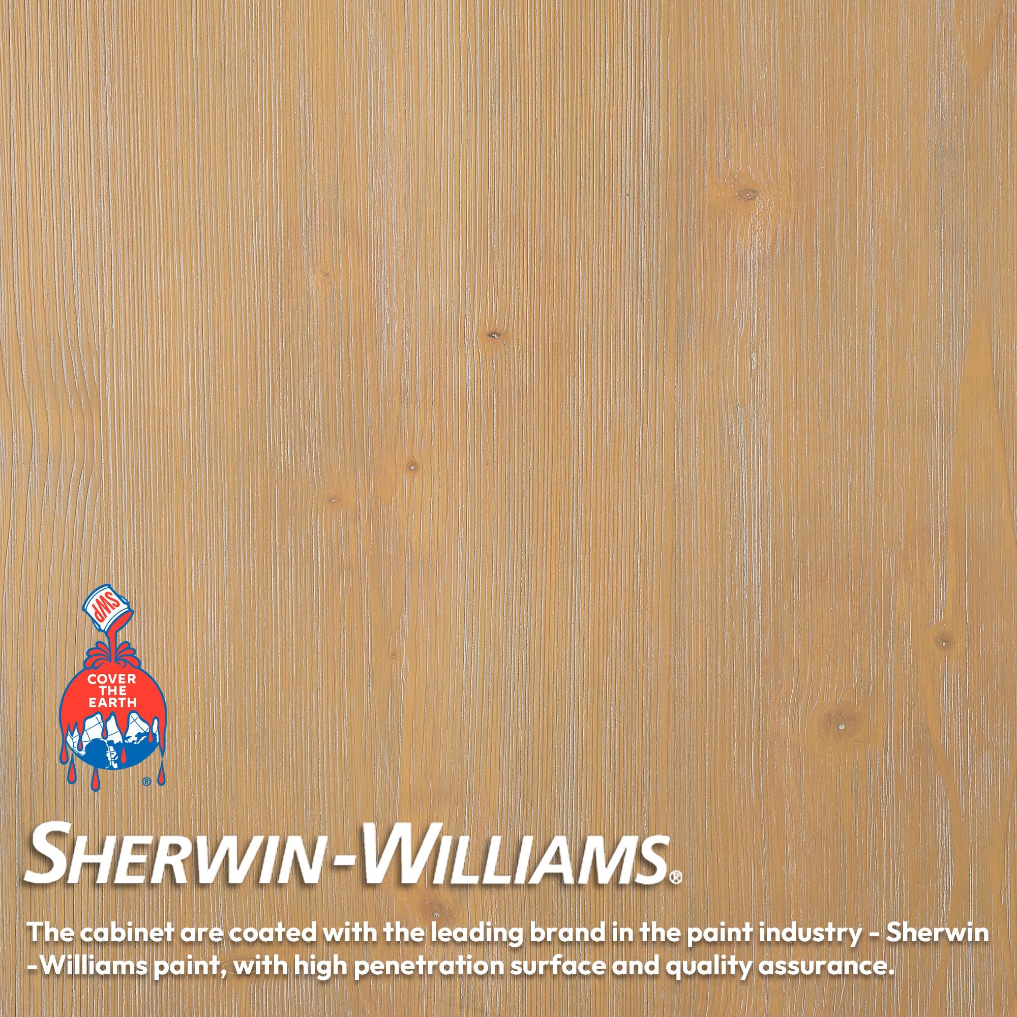 Cristo 72" Floating Double Bath Vanity in Fir Wood Brown with Fish