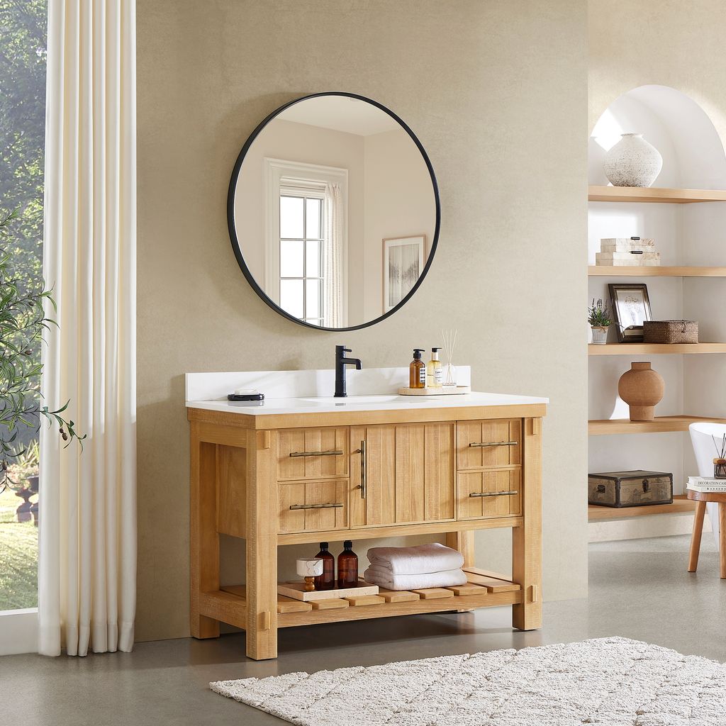 Paris 48" Free-standing Single Bath Vanity in Acacia Classic Grey