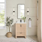 Shenzhen 24" Single Sink Bath Vanity in Aged Natural Oak