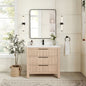 Shenzhen 36" Single Sink Bath Vanity in Aged Natural Oak