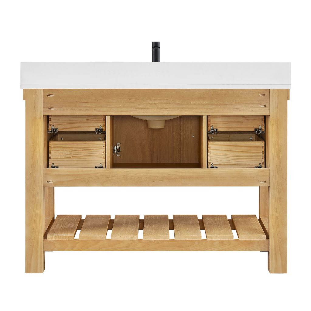 Paris 48" Free-standing Single Bath Vanity in Acacia Classic Grey
