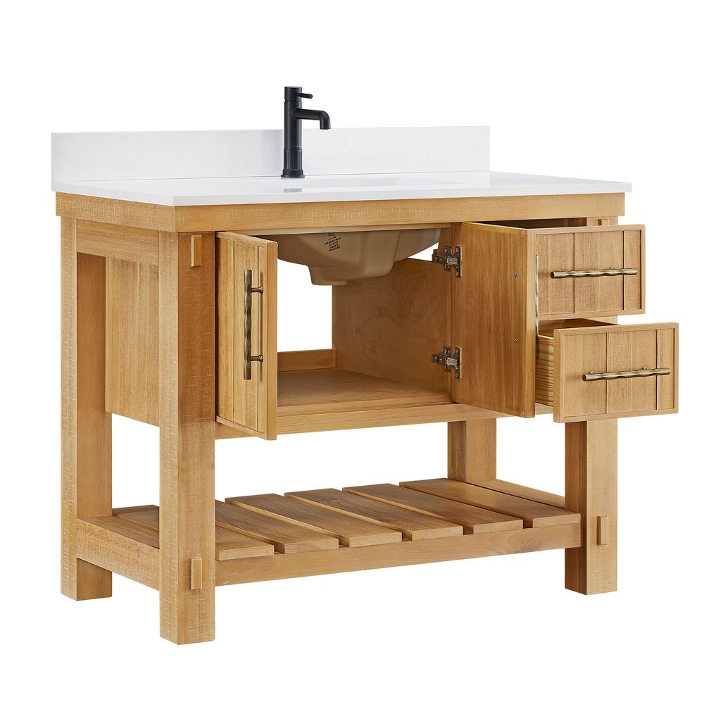 Paris 42" Free-standing Single Bath Vanity in Acacia Classic Grey