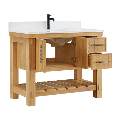 Paris 42" Free-standing Single Bath Vanity in Acacia Classic Grey