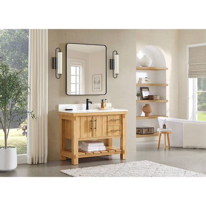 Paris 42" Free-standing Single Bath Vanity in Acacia Classic Grey