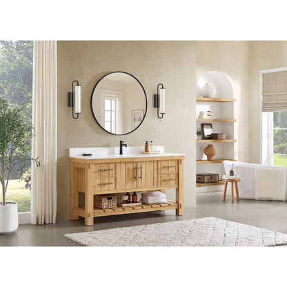 Paris 60" Free-standing Single Bath Vanity in Acacia Classic Grey