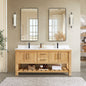 Paris 72" Free-standing Double Bath Vanity in Acacia Classic Grey