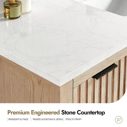 Shenzhen 60M" Double Sink Bath Vanity in Aged Natural Oak
