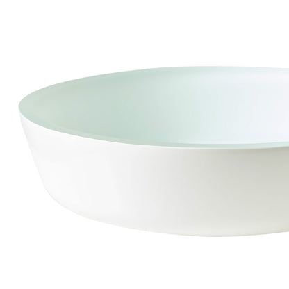 Vinnova Ferrol Temprered Glass Circular Vessel Bathroom Sink without Faucet