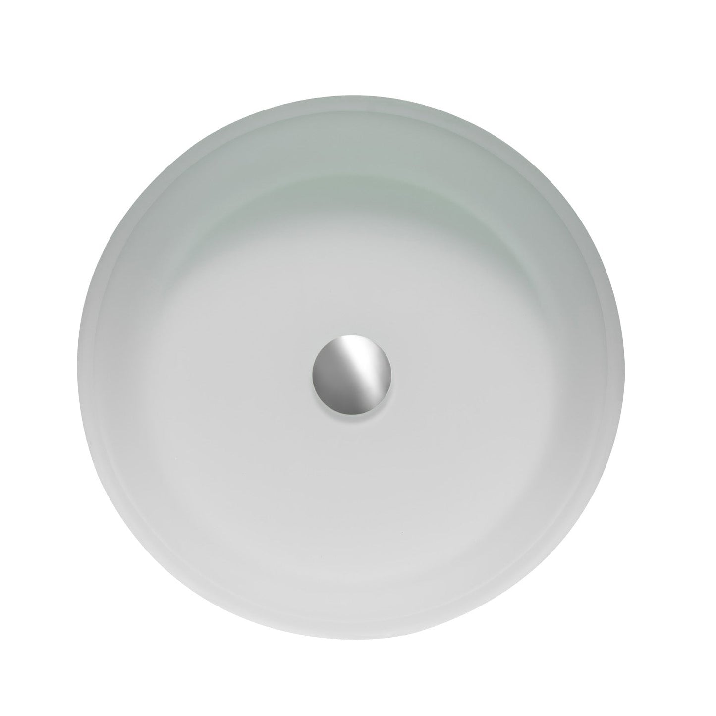 Vinnova Ferrol Temprered Glass Circular Vessel Bathroom Sink without Faucet