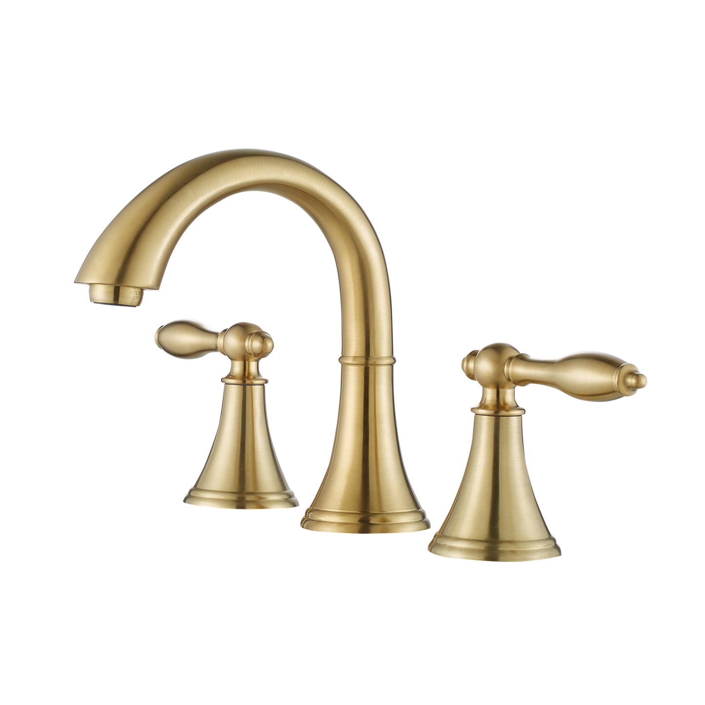 Vinnova Florence Two-Handle 8" Widespread Bathroom Faucet in Brushed Gold or Polished Chrome