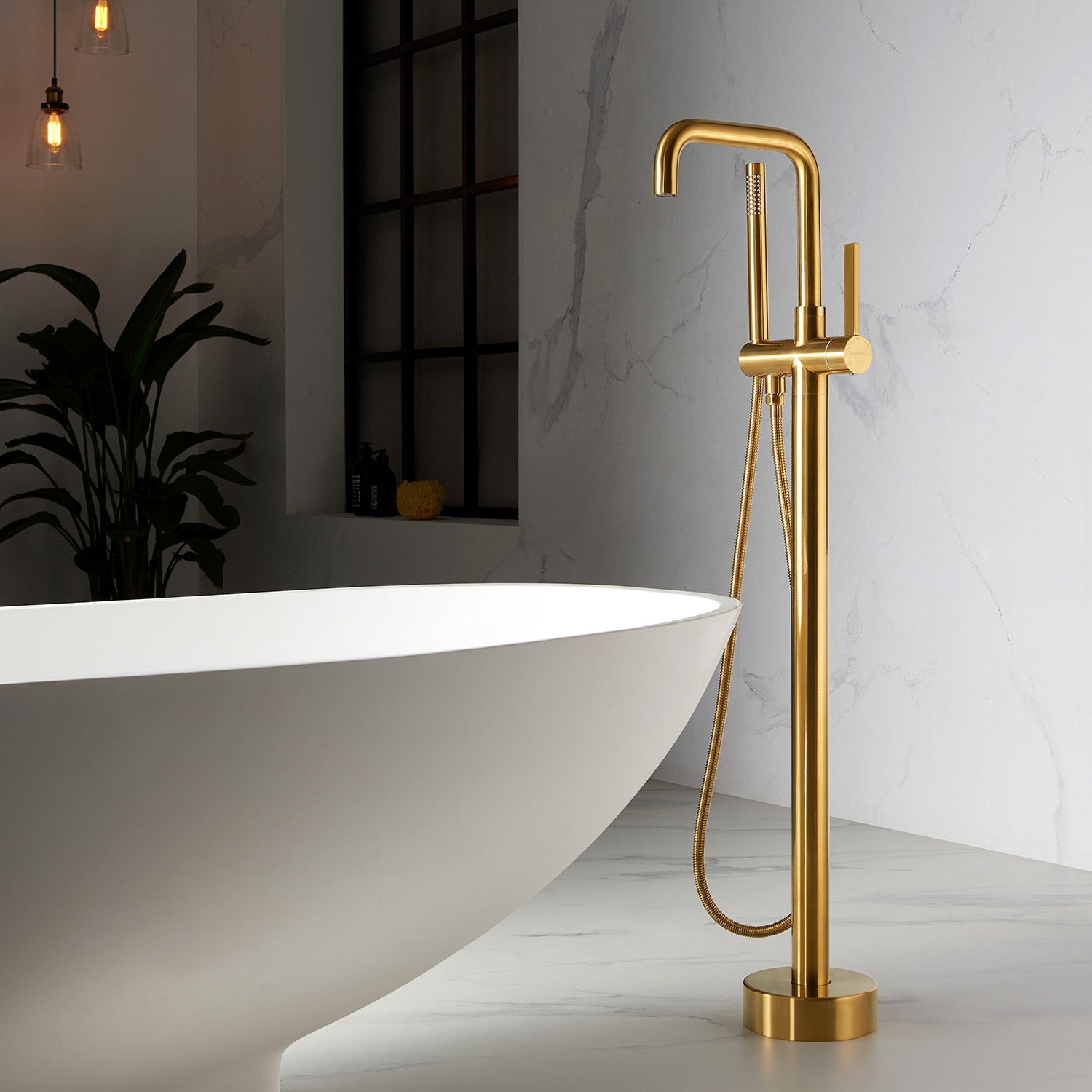 Vinnova Delara Freestanding Tub Faucet with Hand Shower