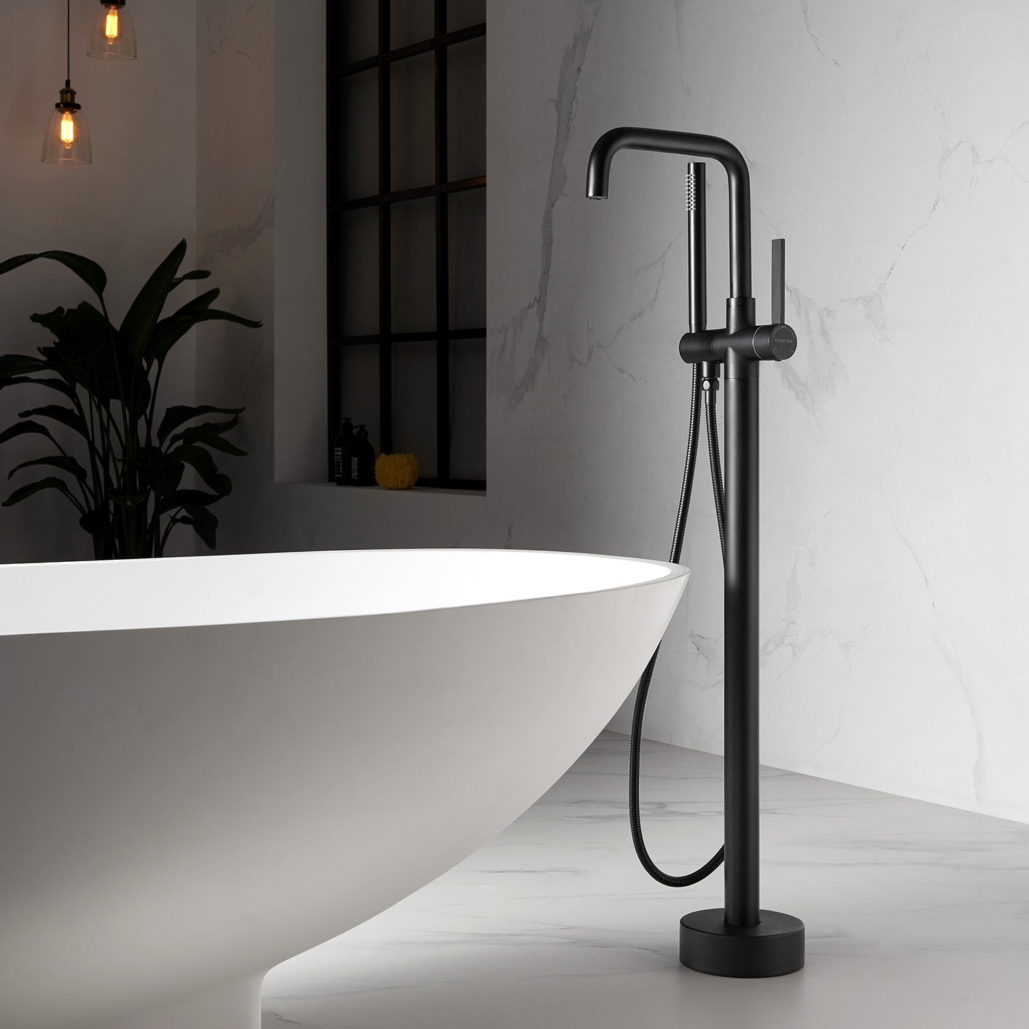 Vinnova Delara Freestanding Tub Faucet with Hand Shower