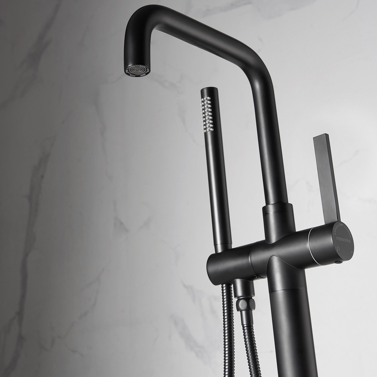 Vinnova Delara Freestanding Tub Faucet with Hand Shower