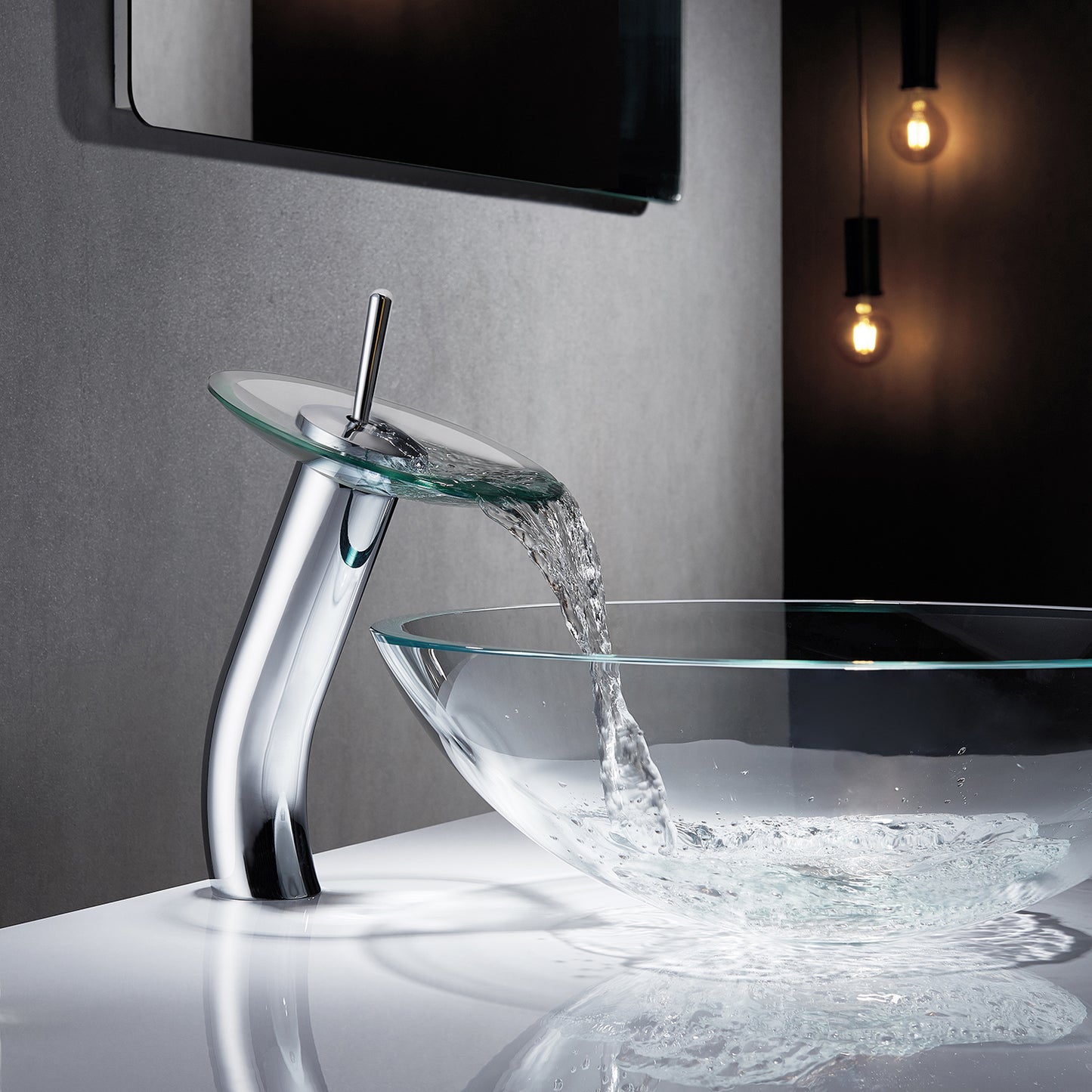 Vinnova Torino Falls Single Hole Bathroom Faucet