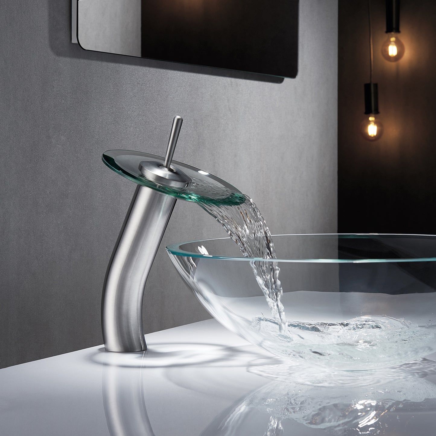 Vinnova Torino Falls Single Hole Bathroom Faucet