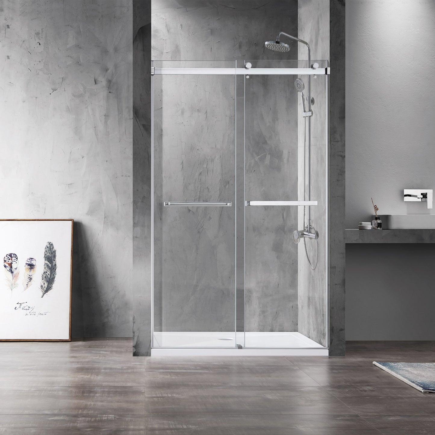 Vinnova Spezia Double Sliding Frameless Shower Door