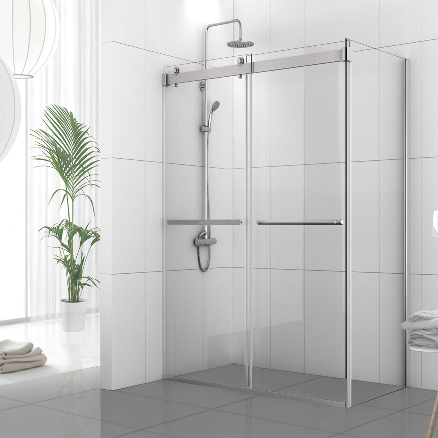 Vinnova Spezia Rectangle Double Sliding Frameless Shower Enclosure