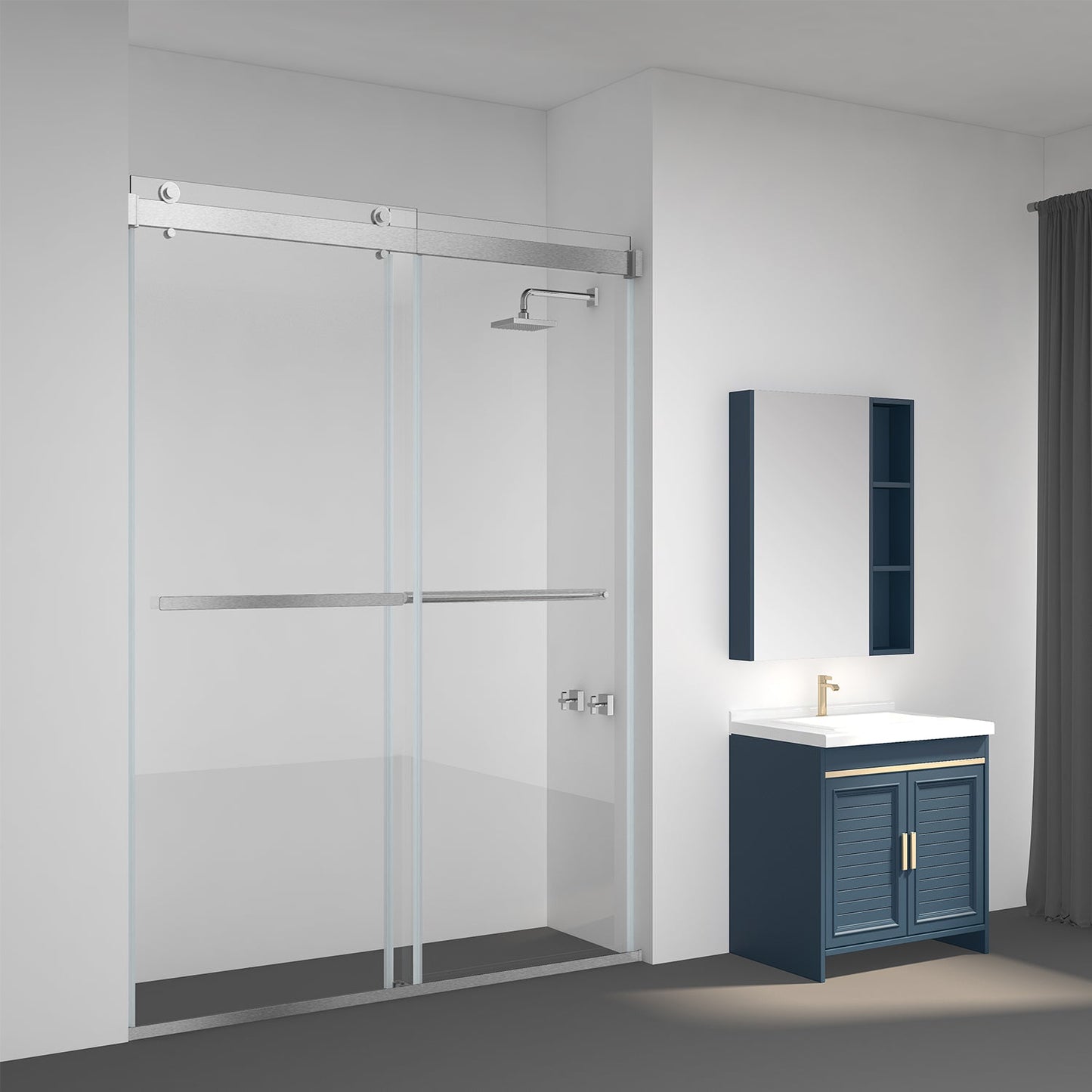 Spezia Double Sliding Frameless Shower Door