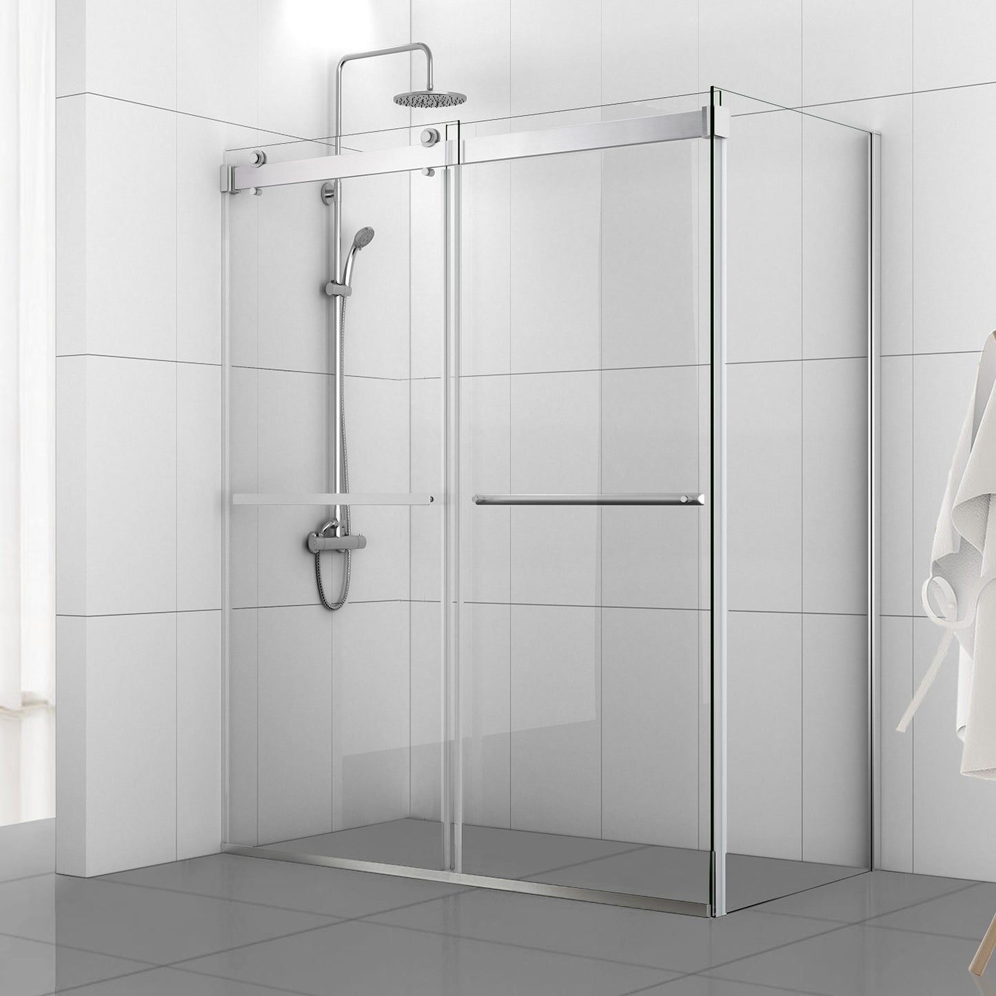 Vinnova Spezia Rectangle Double Sliding Frameless Shower Enclosure