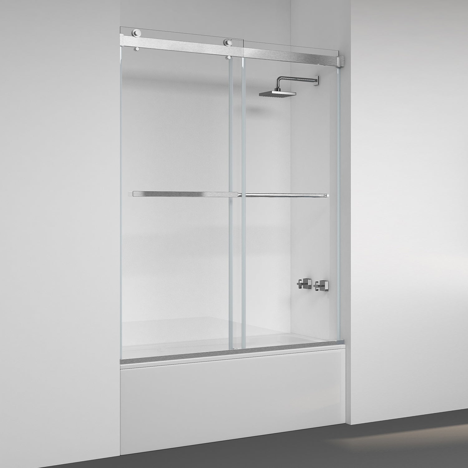 Vinnova Spezia Double Sliding Frameless Tub Door