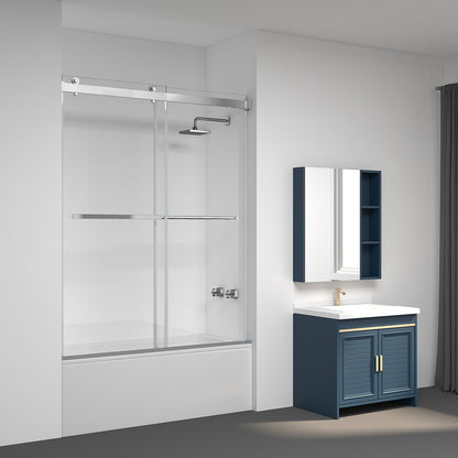 Vinnova Spezia Double Sliding Frameless Tub Door