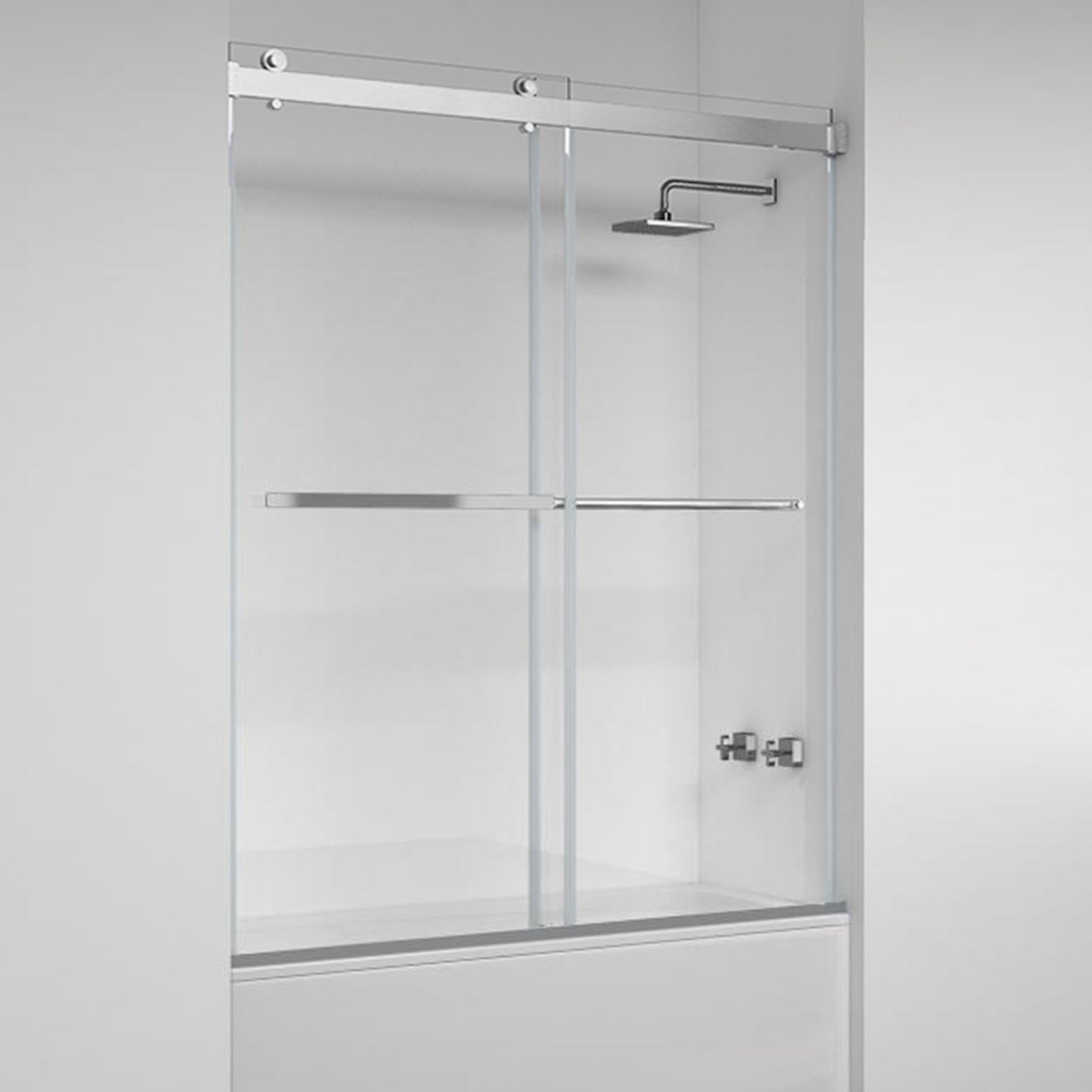 Vinnova Spezia Double Sliding Frameless Tub Door