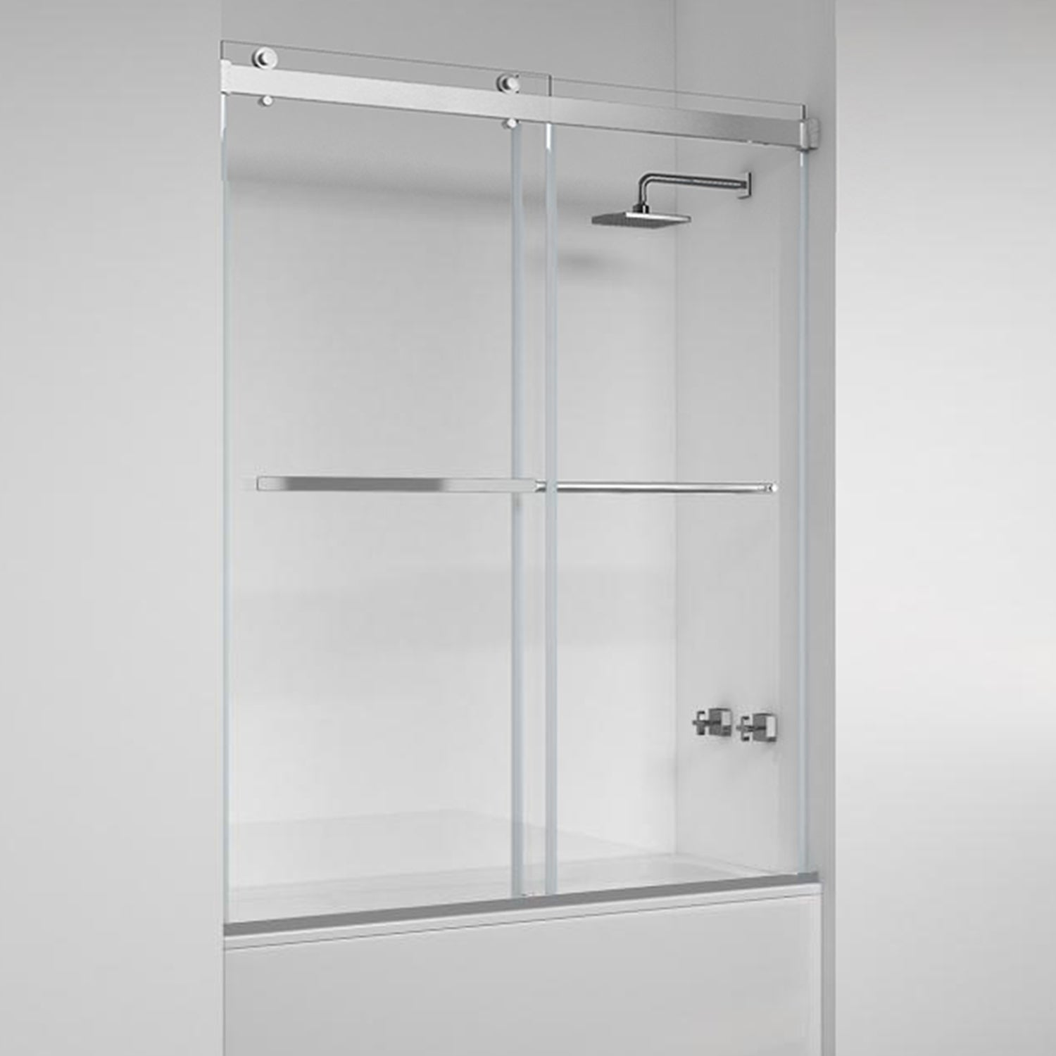 Vinnova Spezia Double Sliding Frameless Tub Door