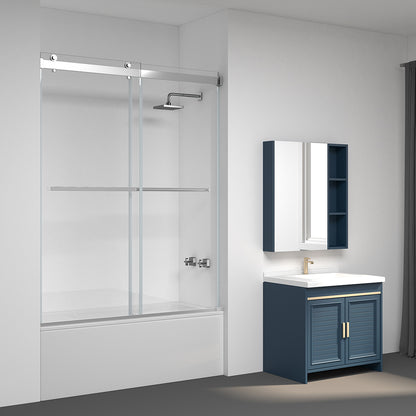 Vinnova Spezia Double Sliding Frameless Tub Door