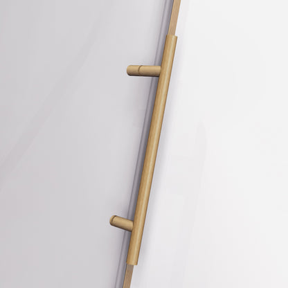 Vinnova Massa Single Sliding Frameless Shower Door in Brushed Gold