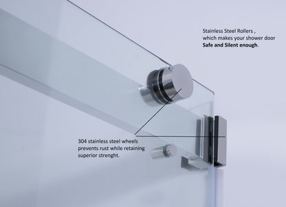Vinnova Spezia Double Sliding Frameless Shower Door