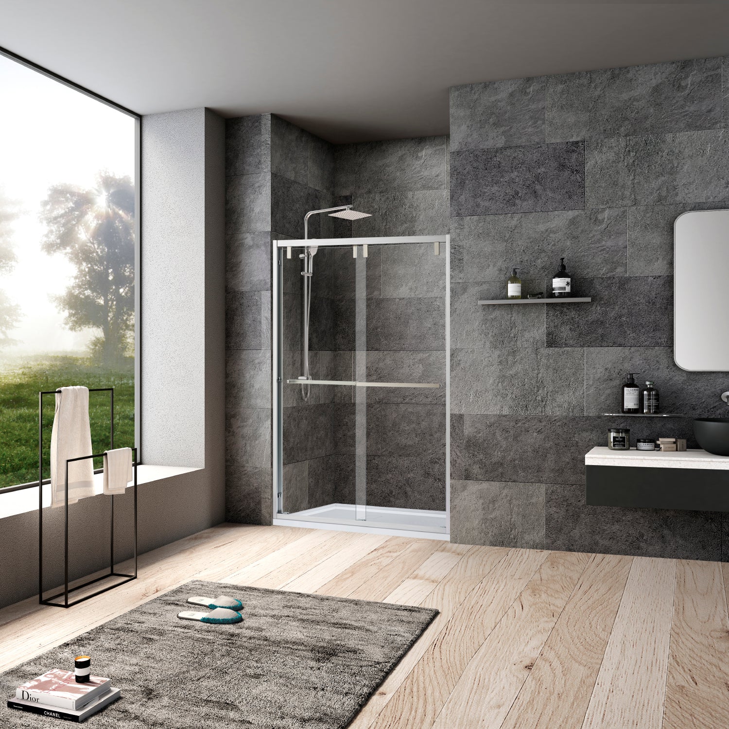 Vinnova Brescia Double Sliding Framed Shower Door