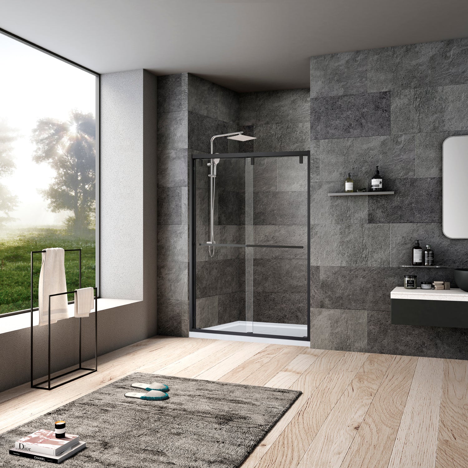 Vinnova Brescia Double Sliding Framed Shower Door