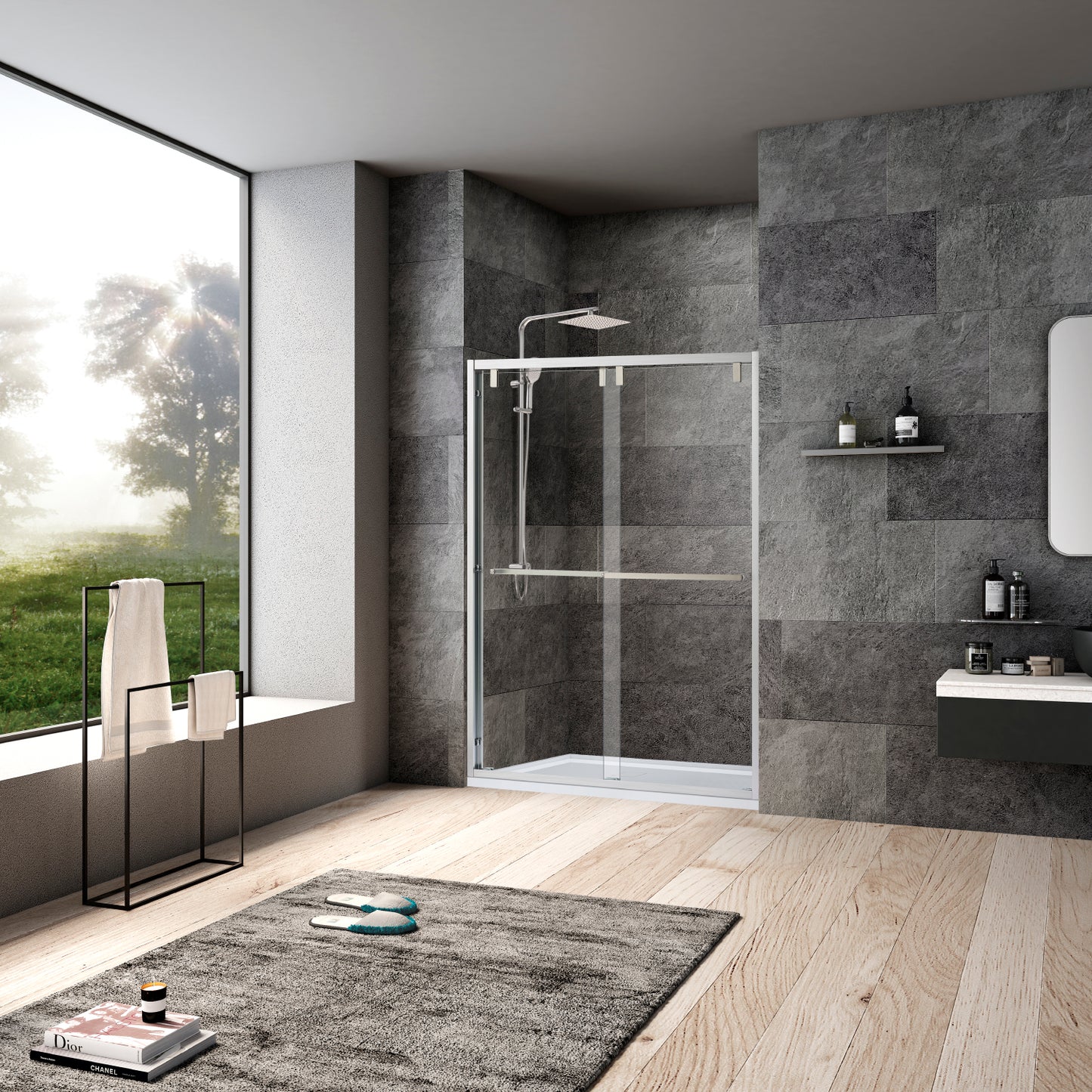 Vinnova Brescia Double Sliding Framed Shower Door