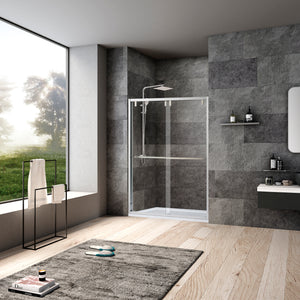Open image in slideshow, Vinnova Brescia Double Sliding Framed Shower Door
