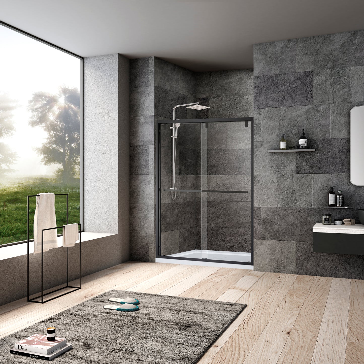 Vinnova Brescia Double Sliding Framed Shower Door