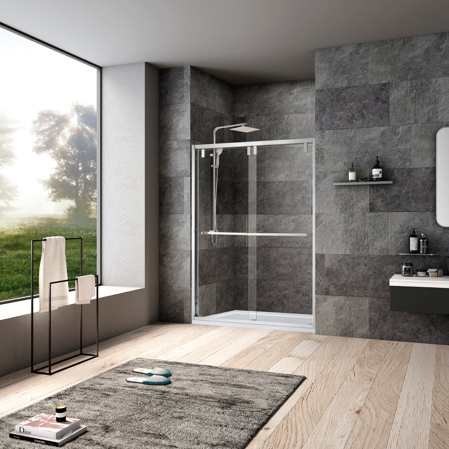 Vinnova Brescia Double Sliding Framed Shower Door