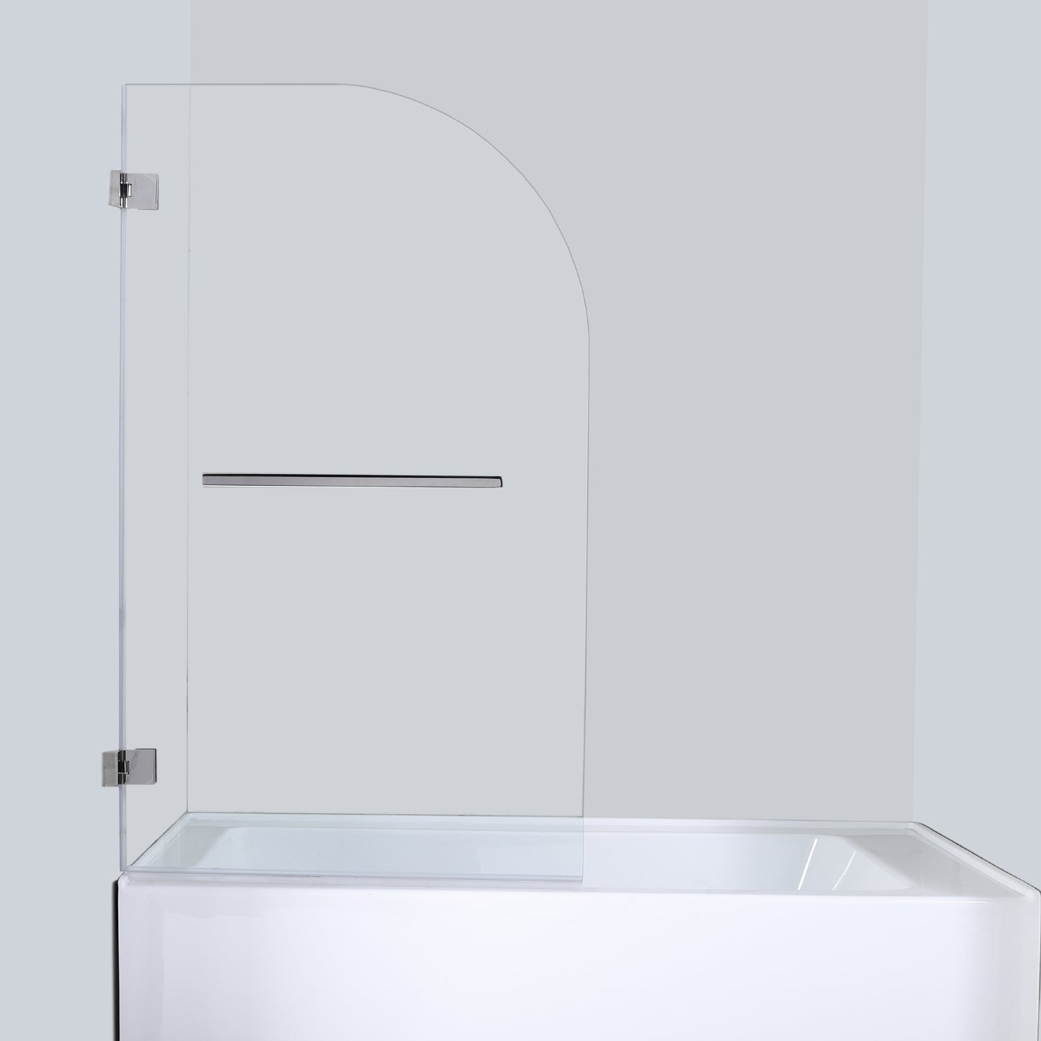 VIGO Elan 60-inch Frameless Tub Door .375-in. Clear Glass/Chrome Hardware
