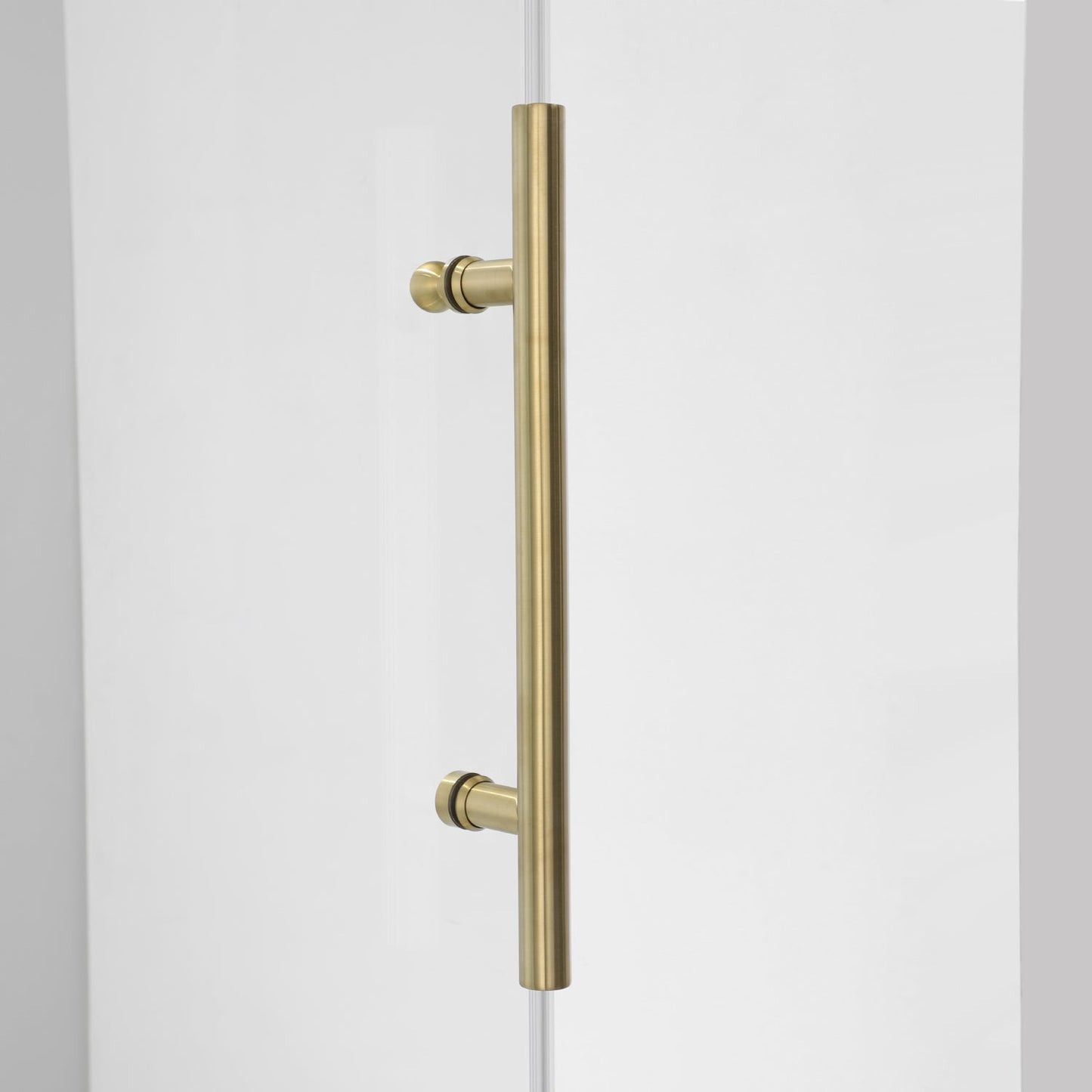 Villena Single Sliding Frameless Tub Door in Brushed Gold - 60" W x 58" H