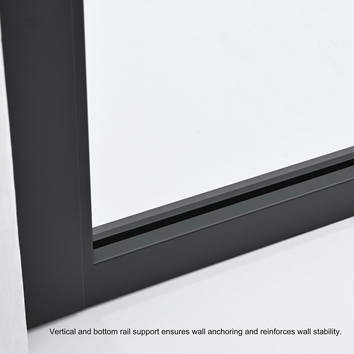 Arcos 34" W x 74" H Framed Fixed Glass Panel