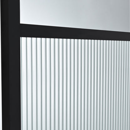 Tafalla 34" W x 74" H Frameless Fixed Glass Panel