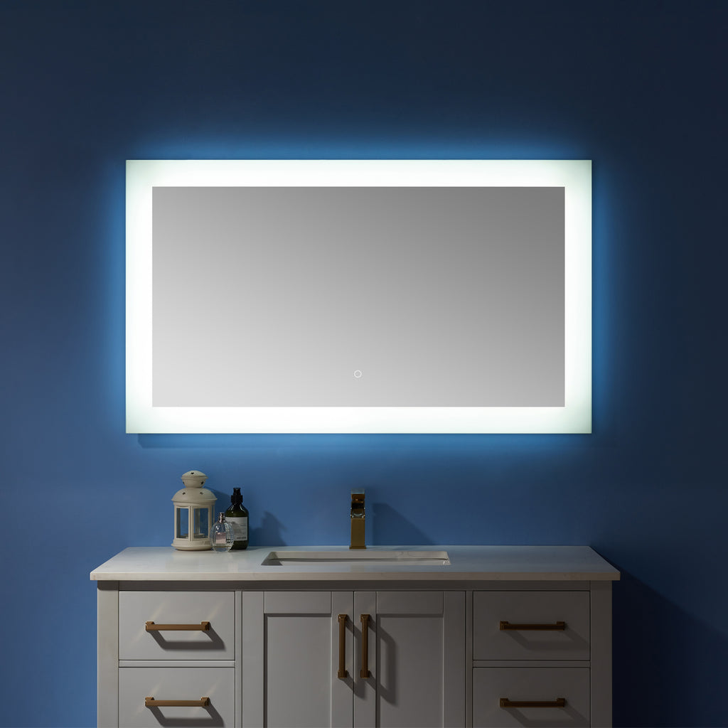 Vinnova Callista Rectangle LED Lighted Accent Bathroom / Vanity Wall Mirror