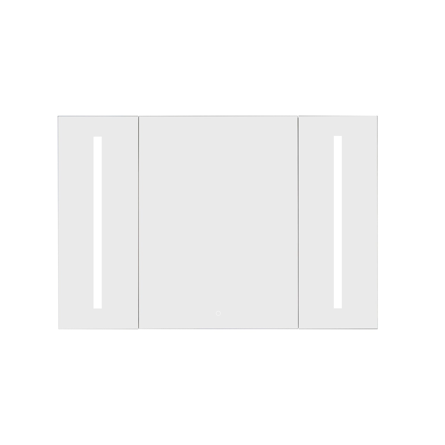 Vinnova Rieti Rectangle Frameless Lighted Medicine Cabinet Wall Mounted Mirror