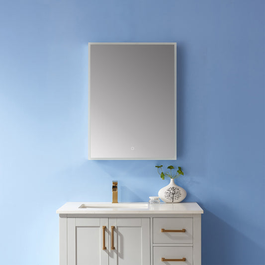 Perma 24" Rectangle Frameless Lighted Medicine Cabinet Wall Mounted Mirror