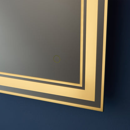 Vinnova Varese Rectangle LED Lighted Accent Bathroom / Vanity Wall Mirror