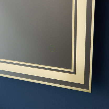 Vinnova Varese Rectangle LED Lighted Accent Bathroom / Vanity Wall Mirror