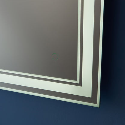 Vinnova Varese Rectangle LED Lighted Accent Bathroom / Vanity Wall Mirror